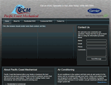 Tablet Screenshot of pacificcoastmechanical.com